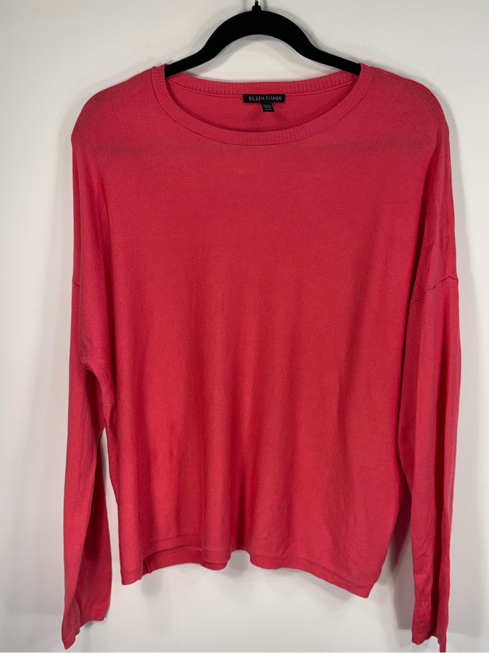 Eileen Fisher Vibrant Coral Crewneck Sweater